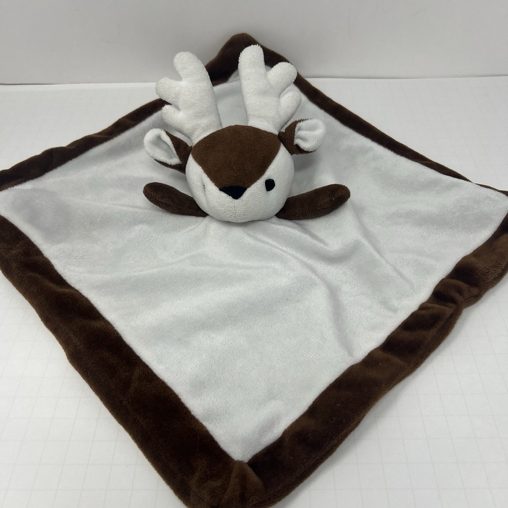 Reindeer Lovey Security lovies Brown White Plush Baby Comfort Toy 12x13